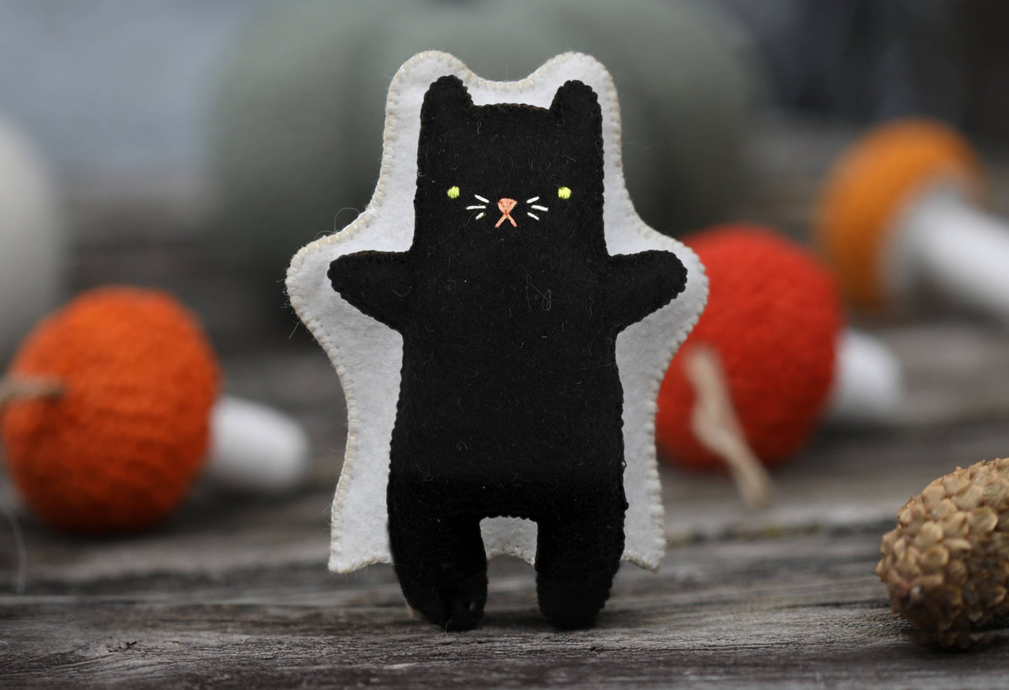 Ghost Cat Felt Doll Kit - homesewn