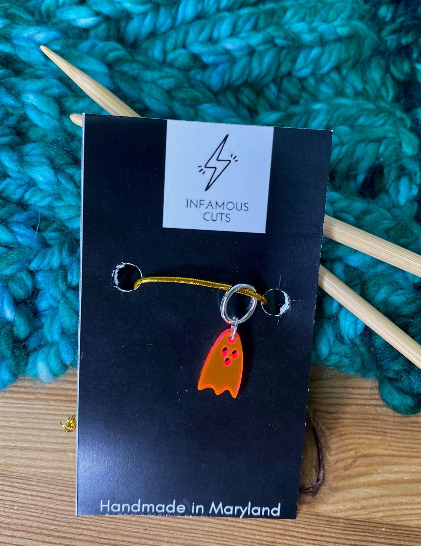 Ghost Halloween Knitting Stitch Markers - homesewn