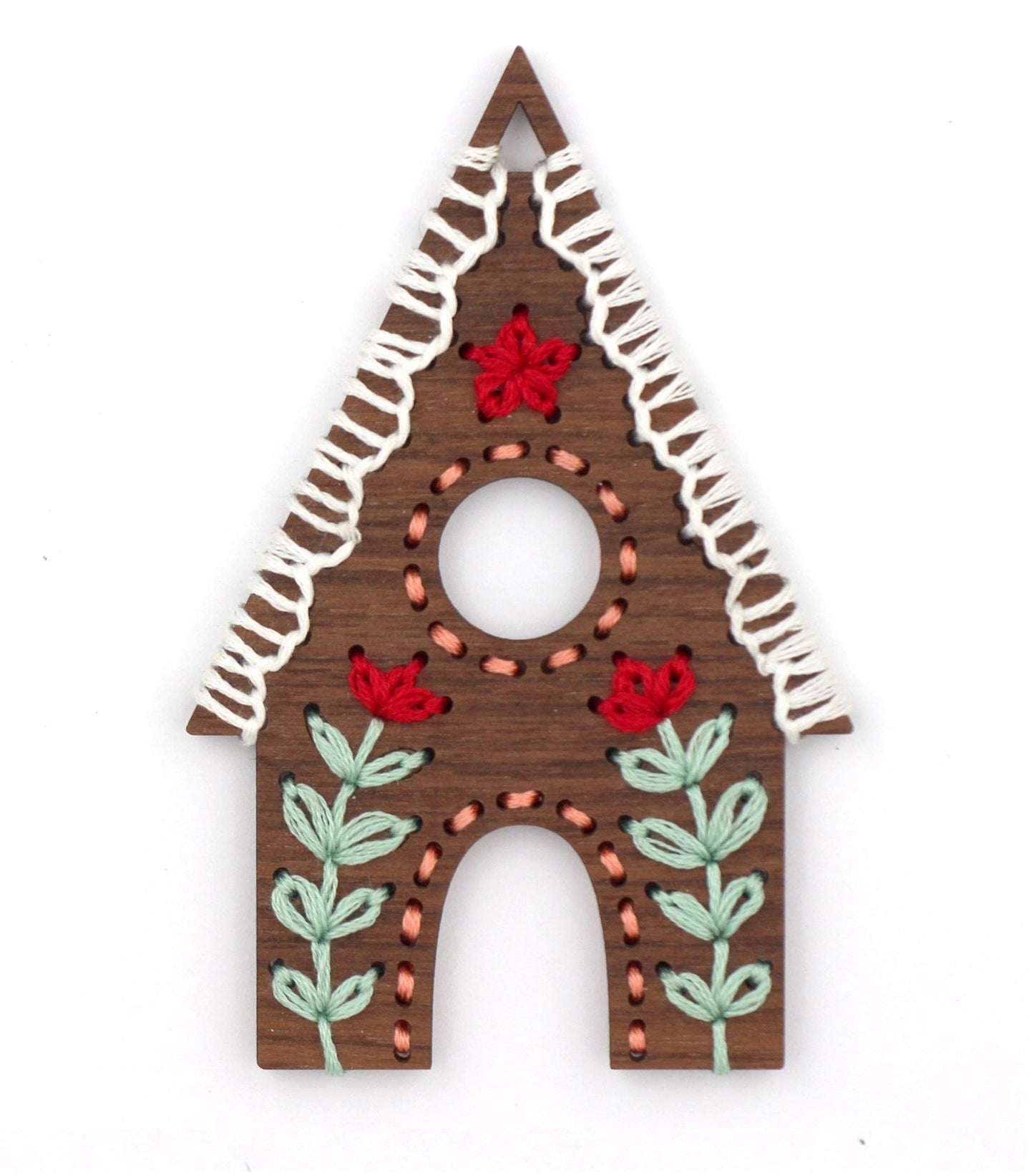 Gingerbread House - DIY Stitched Ornament Kit - homesewn
