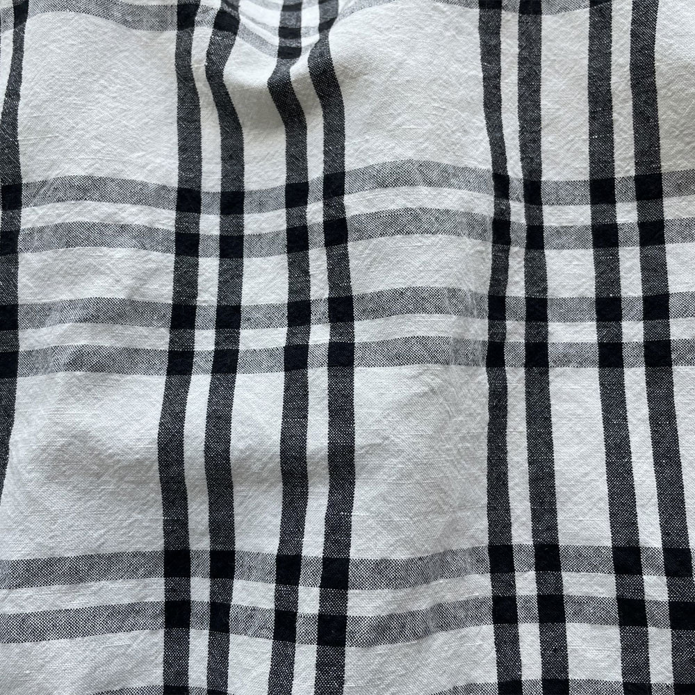Gingham Check Cotton/Linen Blend Fabric 52" wide TLL - homesewn