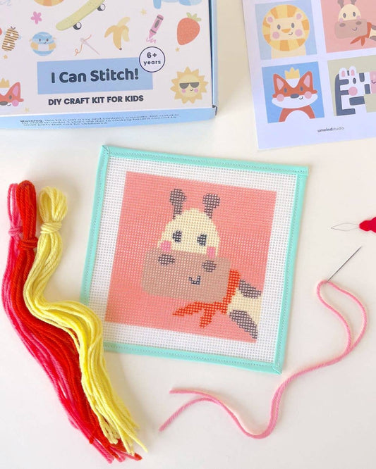 Gloria, the Giraffe - Needlepoint Kit for Kids - homesewn
