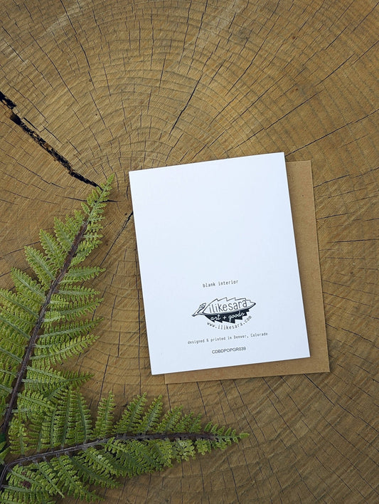 Greeting card | happiest of birthdays poppies - flowers - homesewn