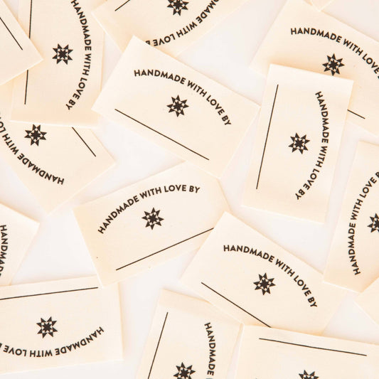 Handmade with Love Organic Cotton Write - In Quilt Labels - homesewn