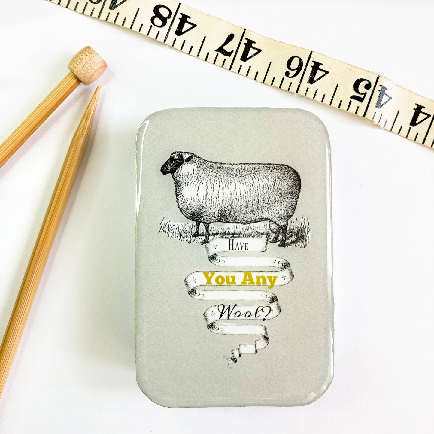Have you any wool stitch marker tin - homesewn