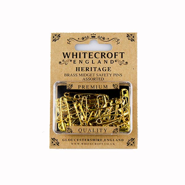 Heritage Brass Midget Safety Pins - homesewn