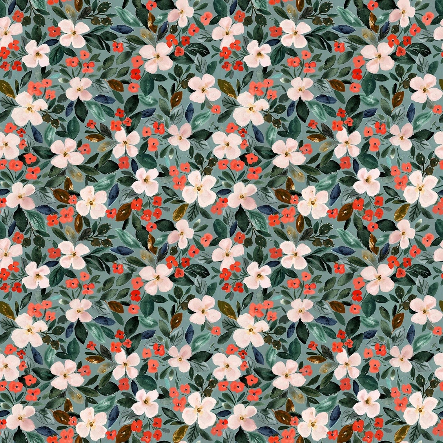 Holiday Blossoms Multi - Baby It's Cold Outside QUILTING COTTON - homesewn