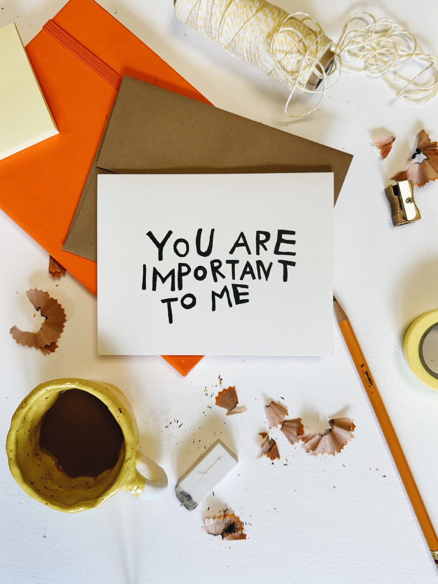 IMPORTANT TO ME Greeting Card - homesewn