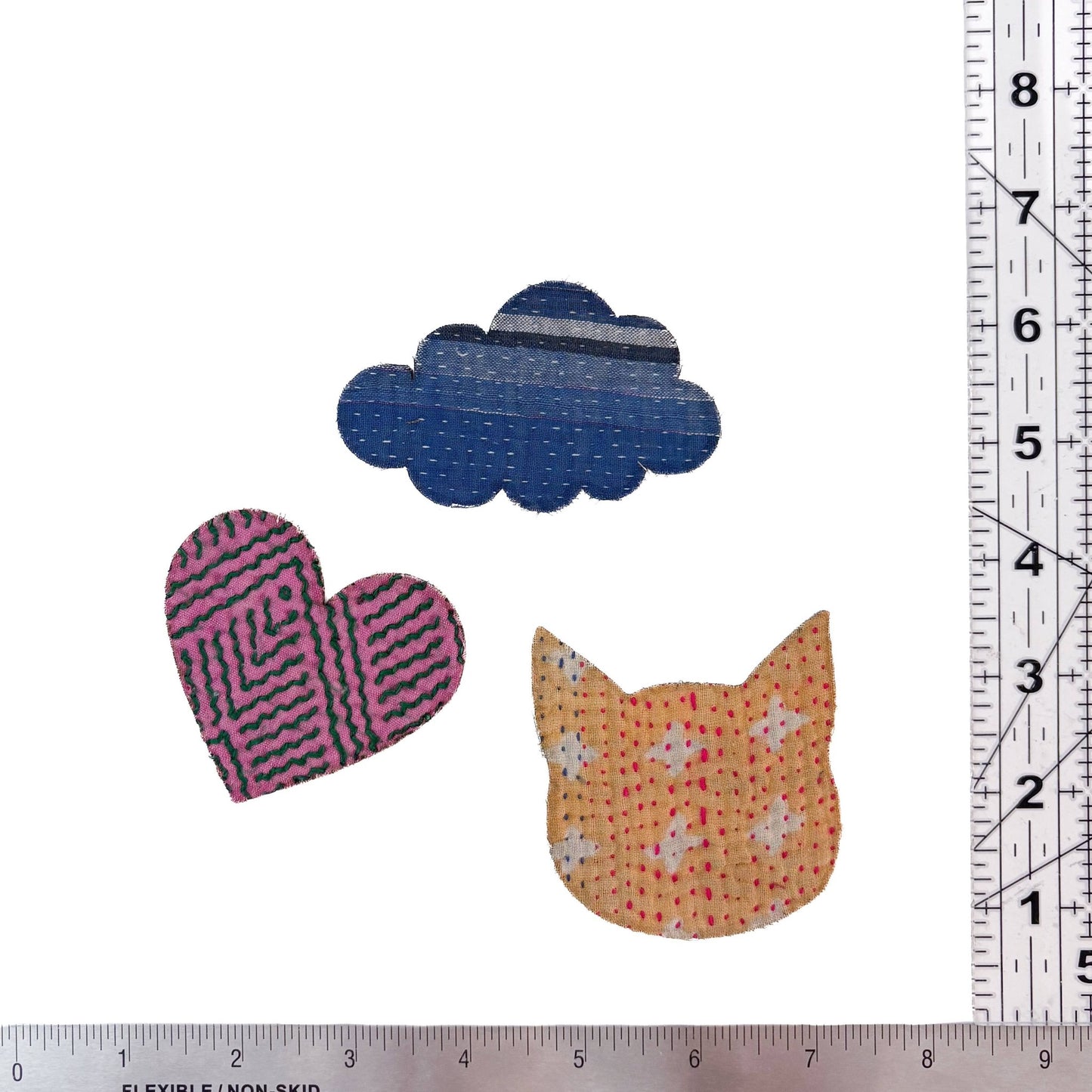 Iron - on Kantha Patches - Small - homesewn