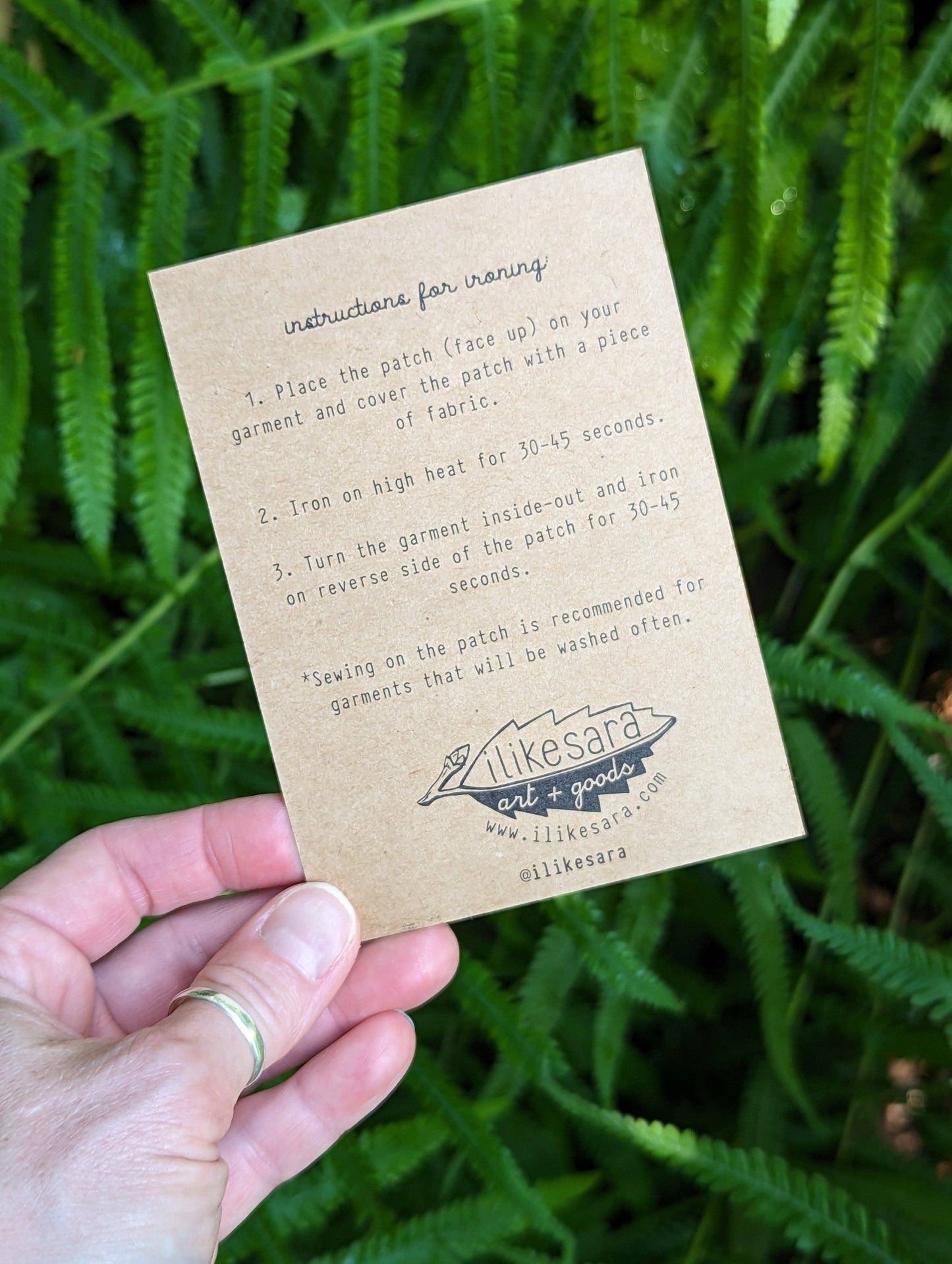 Iron - on patch | leaf 3 pack - green - homesewn