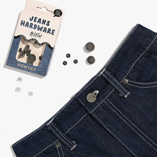 Jeans Hardware Kit | Pewter - homesewn