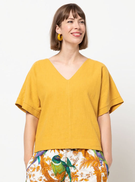 Joan Woven Top Multi Size - Paper Sewing Pattern - Style Arc - homesewn