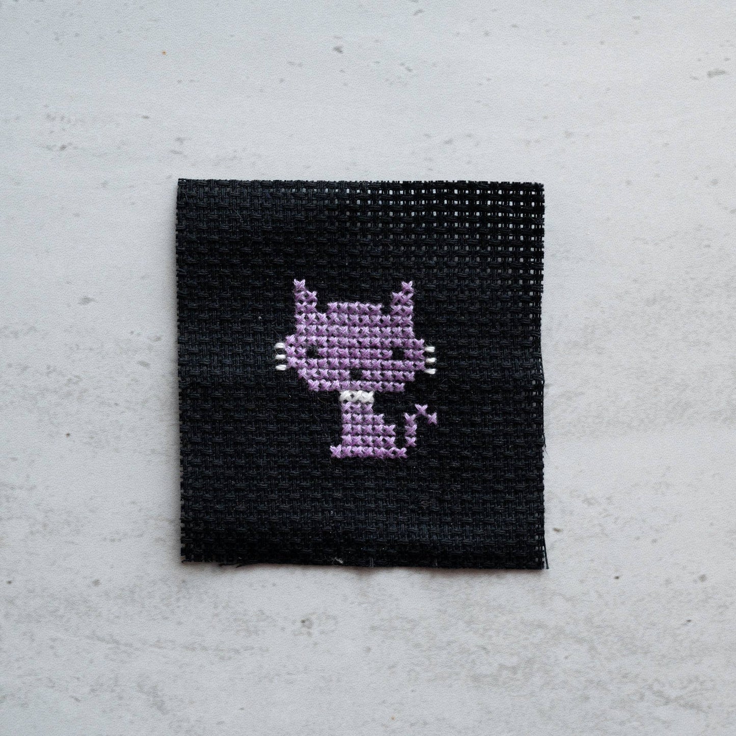 Kawaii Halloween Cat Mini Cross Stitch Kit - homesewn