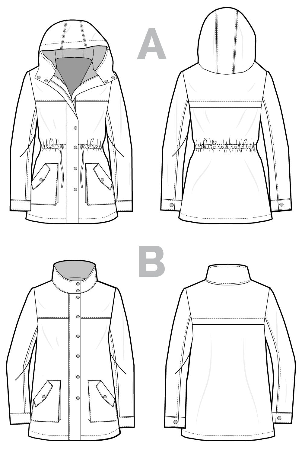 Kelly Anorak Jacket Pattern - PDF PATTERN - homesewn