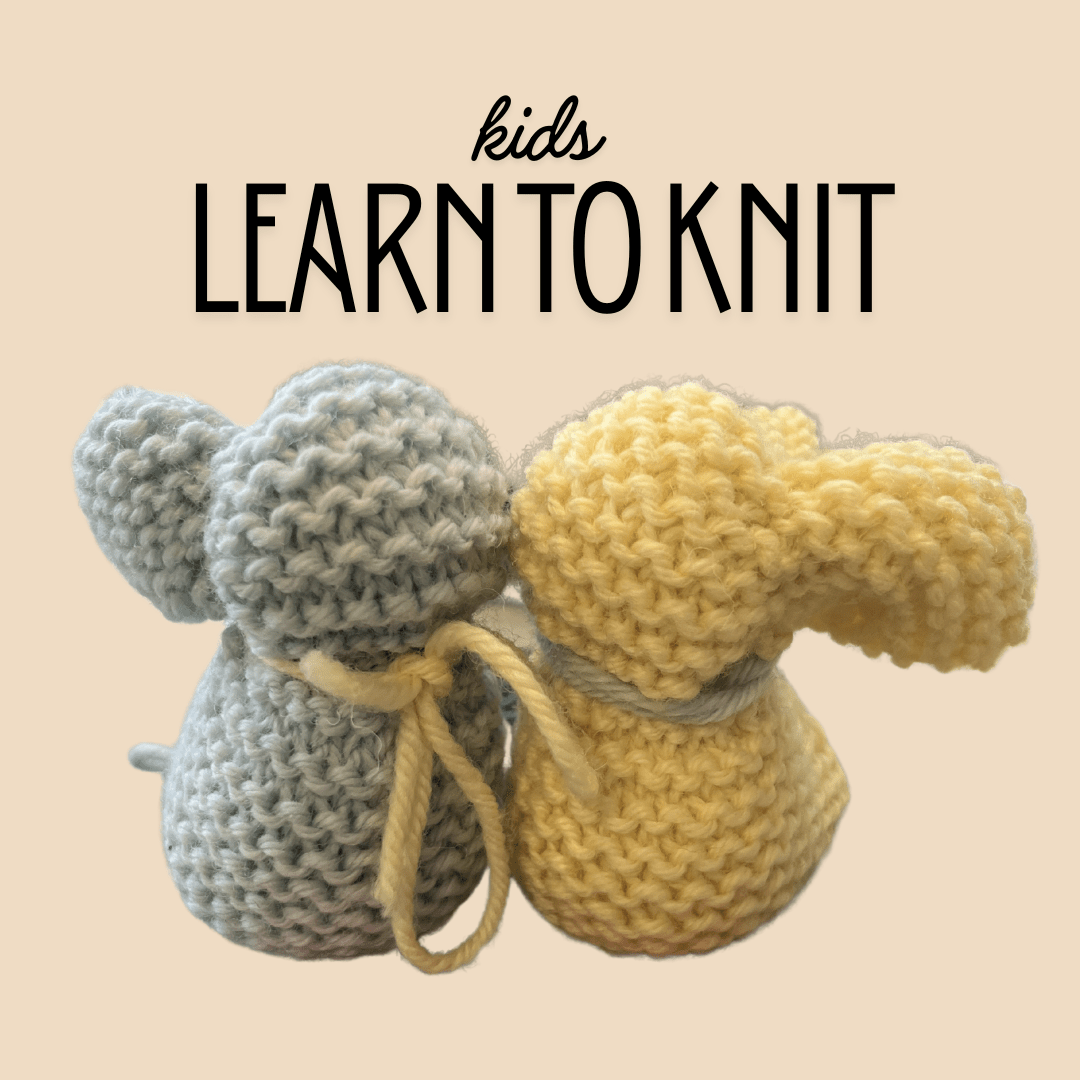 Kids Beginner Knitting: Stuffed Bunny - homesewn