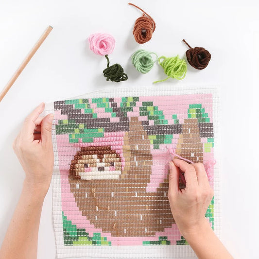 Kids Pillow Needlepoint Kit - Sloth - homesewn