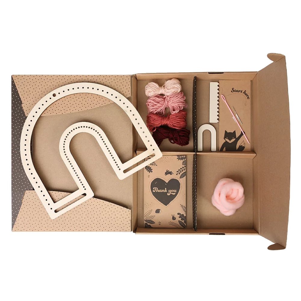 Kids Weaving Kit - Maroon Rainbow - homesewn