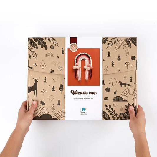 Kids Weaving Kit - Maroon Rainbow - homesewn