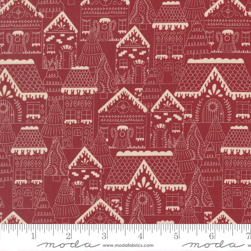 Landscape - Cranberry - Gingerbread Lane QUILTING COTTON/POPLIN - homesewn