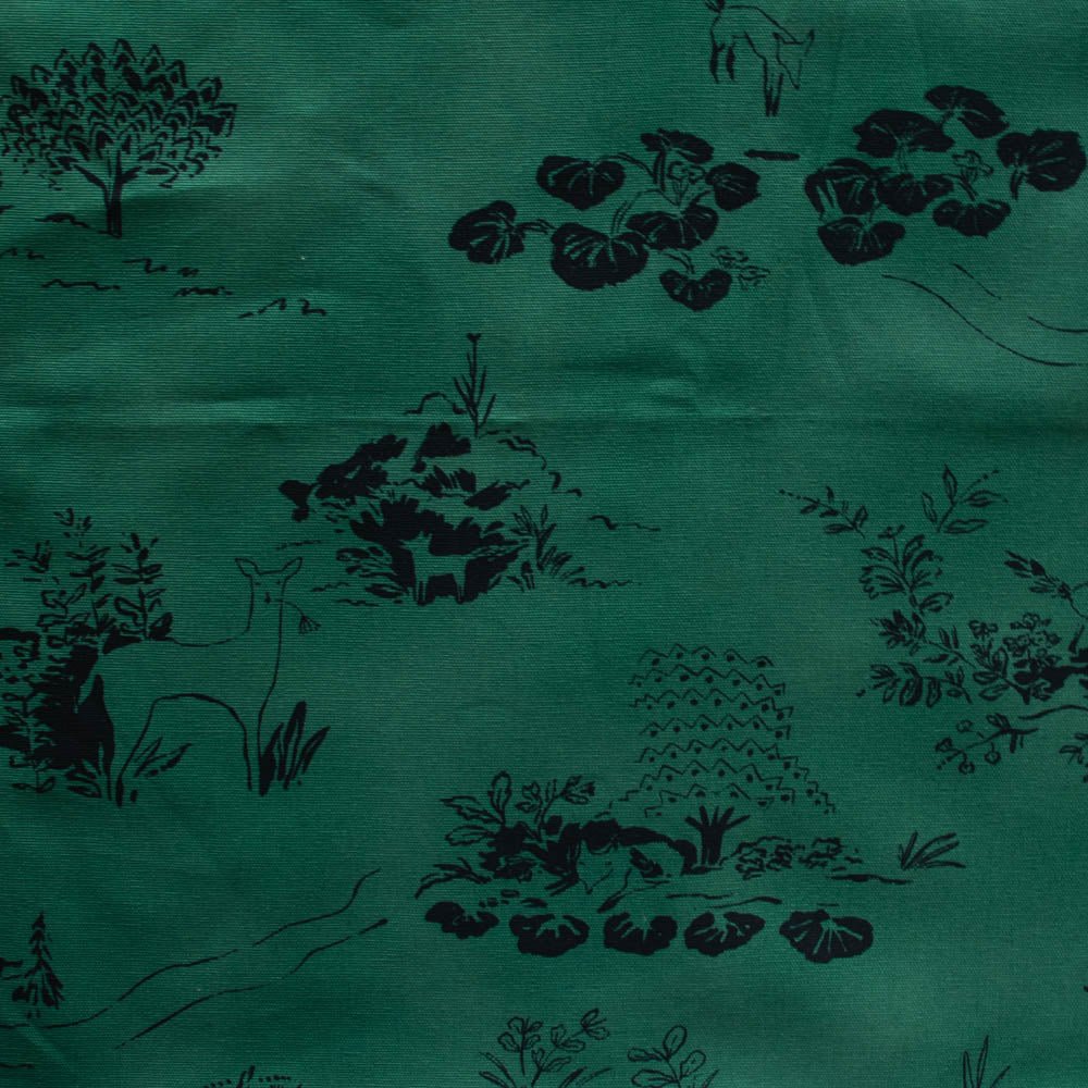 Large Fox Toile CANVAS - Organic - homesewn