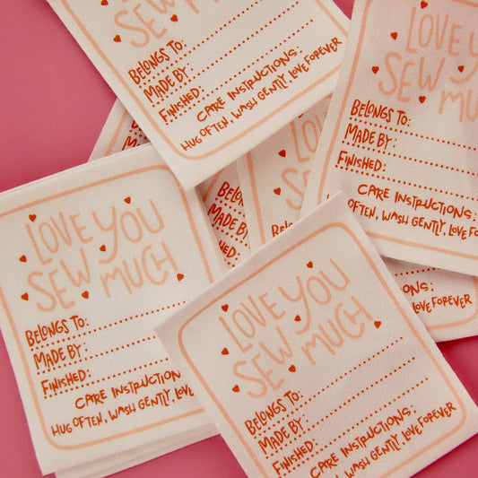 Love You Sew Much - Designer Woven Cotton Labels - homesewn