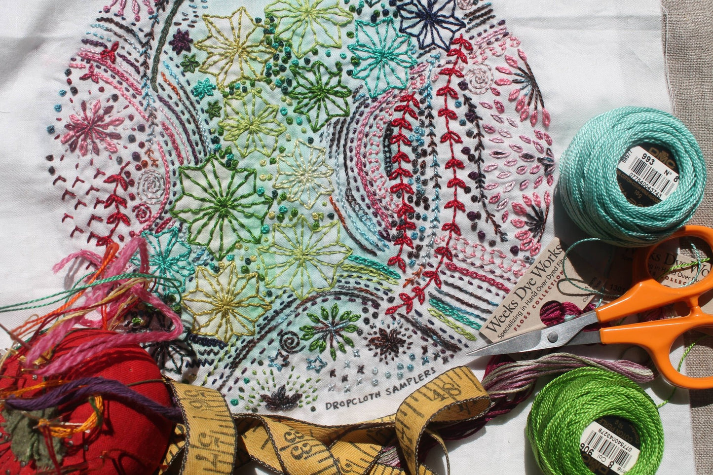 Milky Way Embroidery Sampler - homesewn