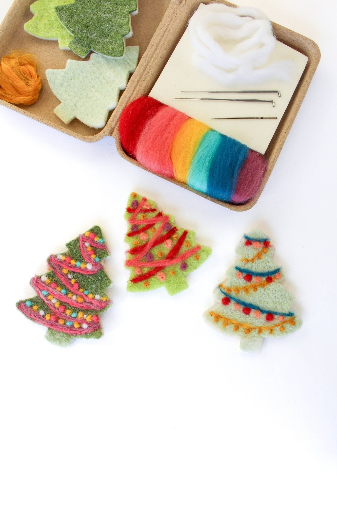Mini Christmas Tree Felting Craft Kit - homesewn