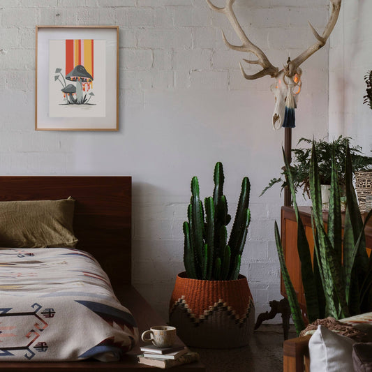 Mushroom Color Drip | Modern Paint By Numbers Kit - homesewn