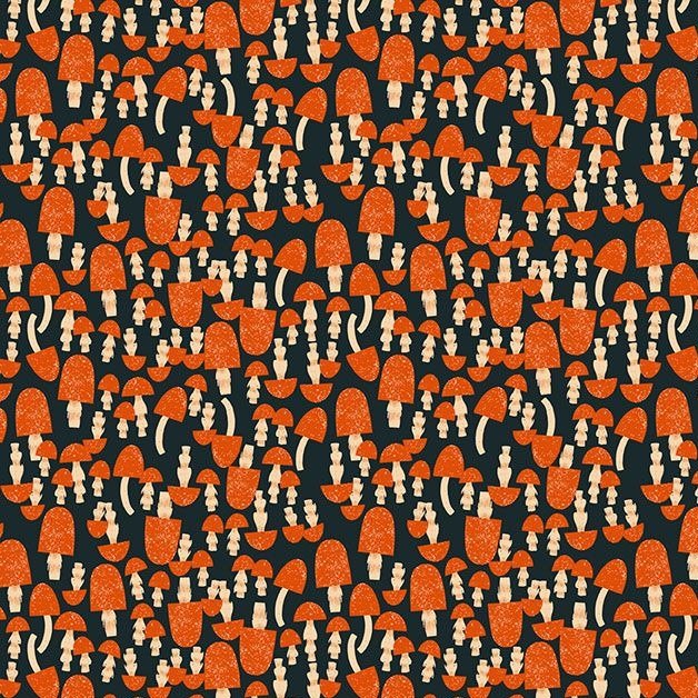 Mushrooms - Ink - Flora & Fauna - homesewn