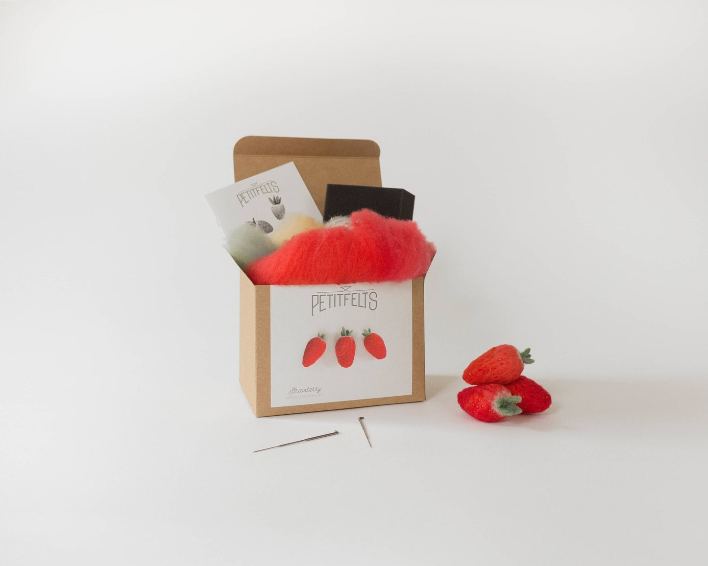 Needle Felting Kit - Strawberry - homesewn