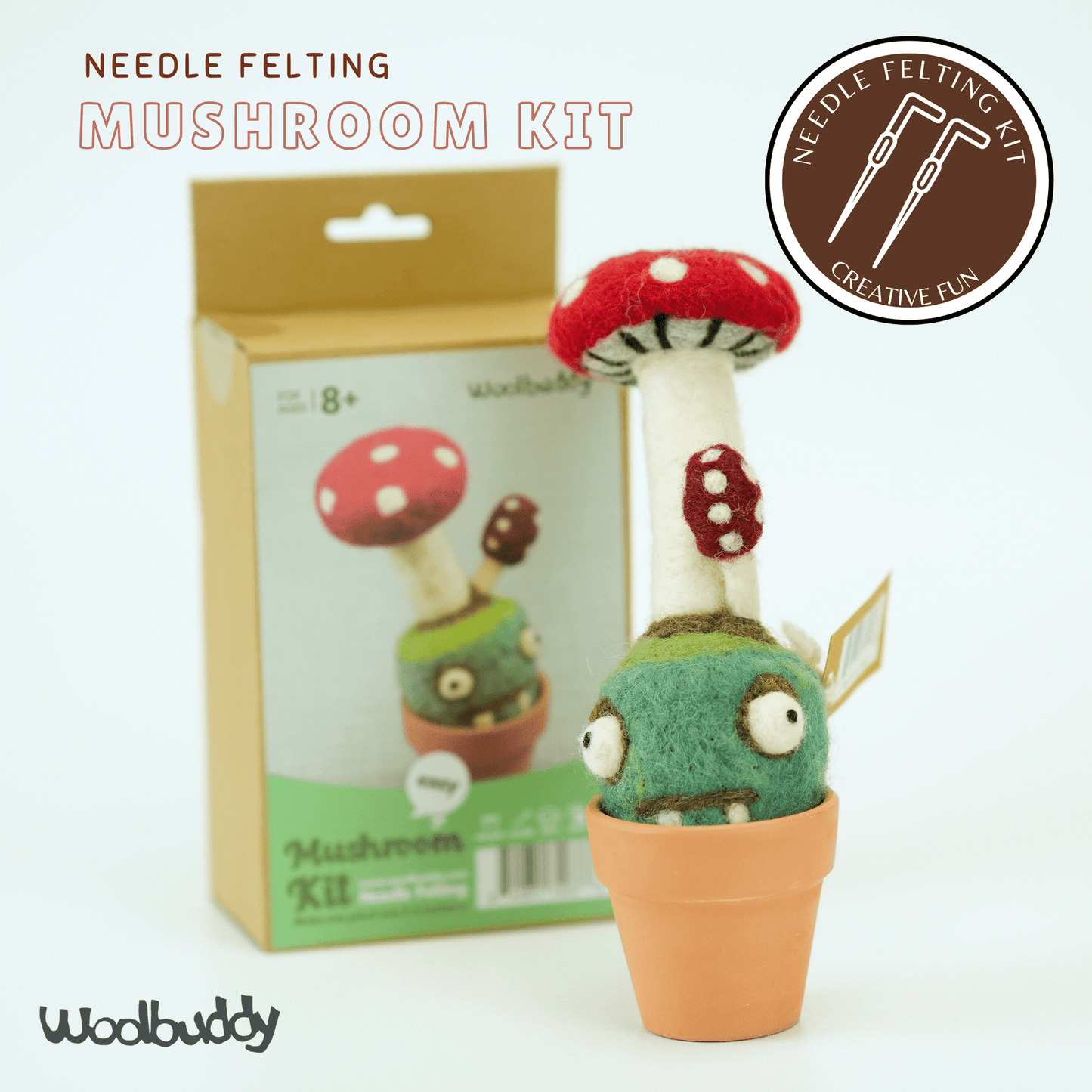 Needle Felting Mushroom Kit - homesewn