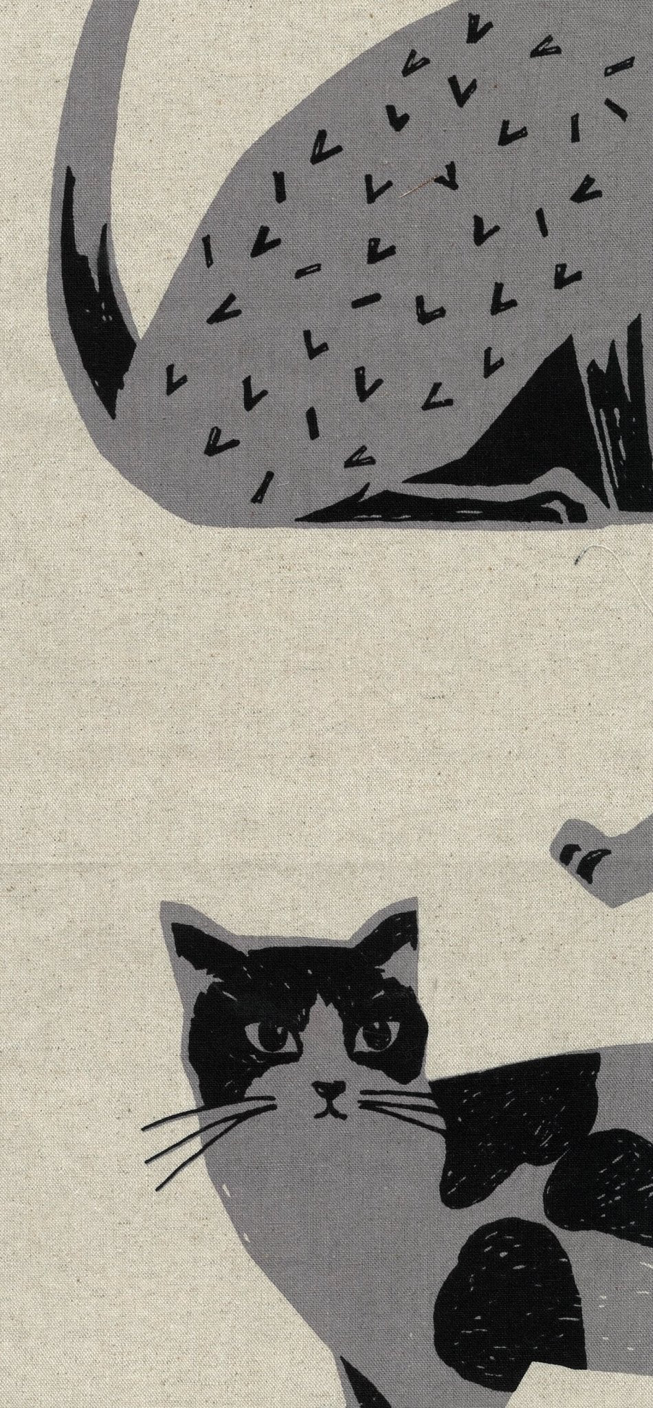 NekoNoe echino Cat CANVAS fabric - homesewn