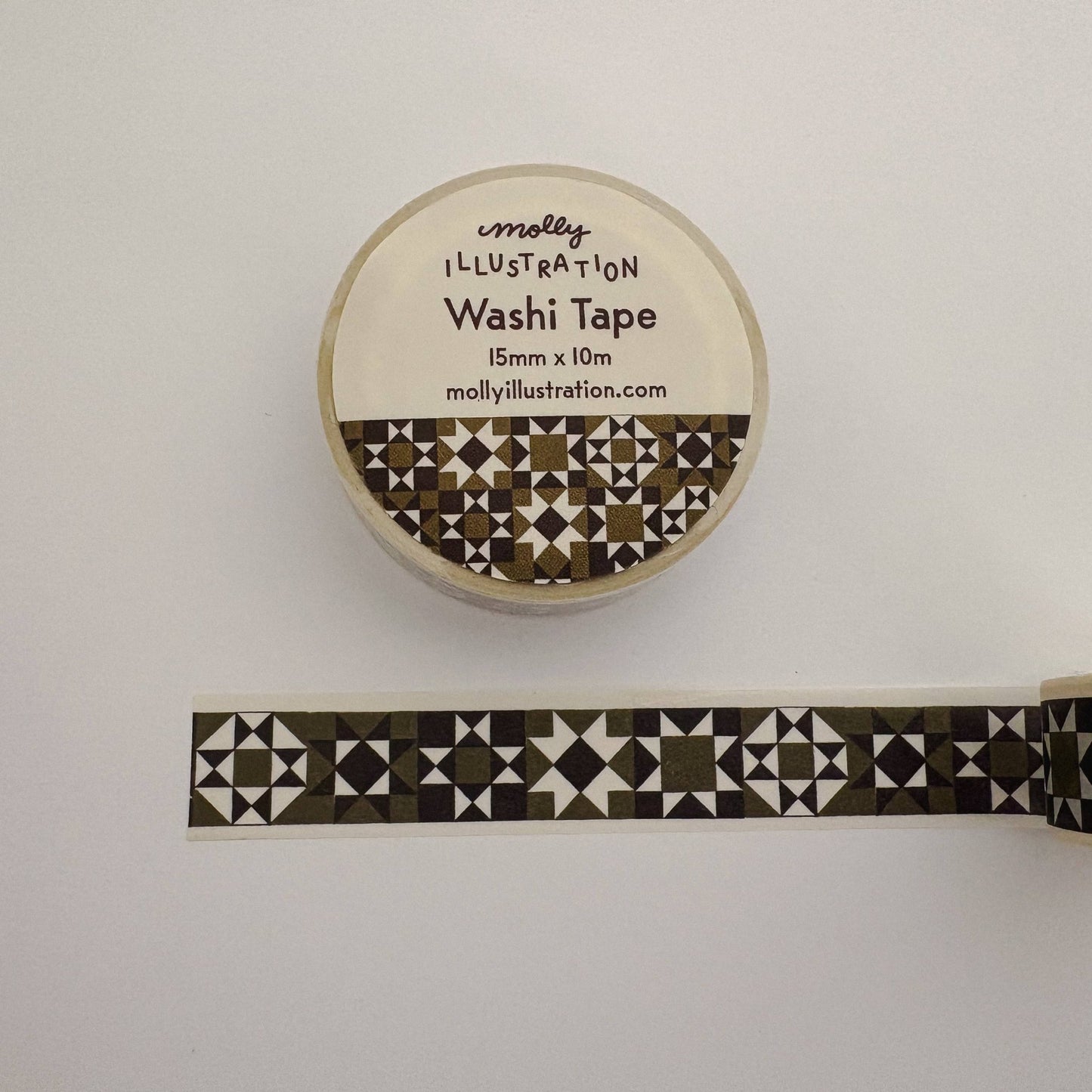 Olive Quilted Decorative Washi Tape - homesewn