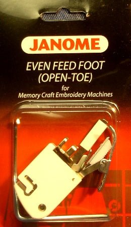 Open Toe Even Feed Foot w/ Guide BP - 1 for Memory Craft Embroidery Machines - homesewn