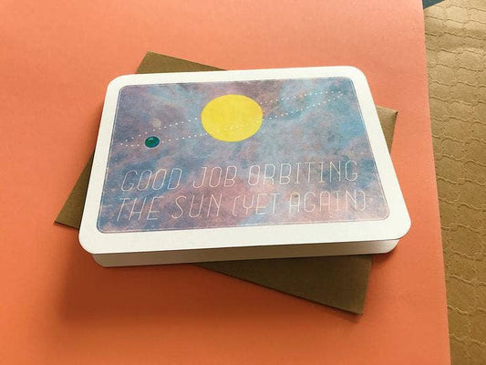 Orbit the Sun Birthday Card - homesewn