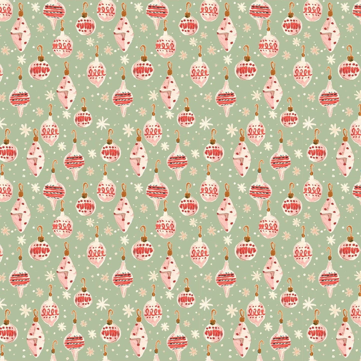 Ornaments Pea - Baby It's Cold Outside QUILTING COTTON - homesewn