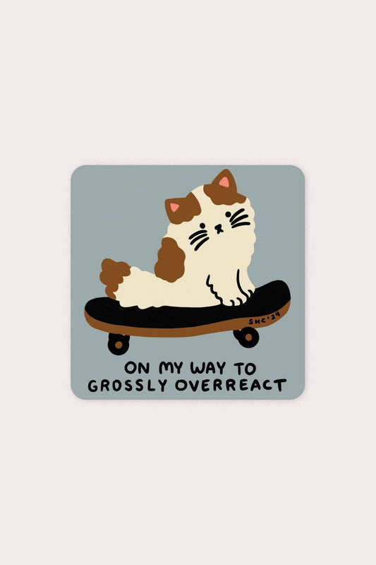 Overreact Sticker | Waterproof Vinyl Sticker - homesewn