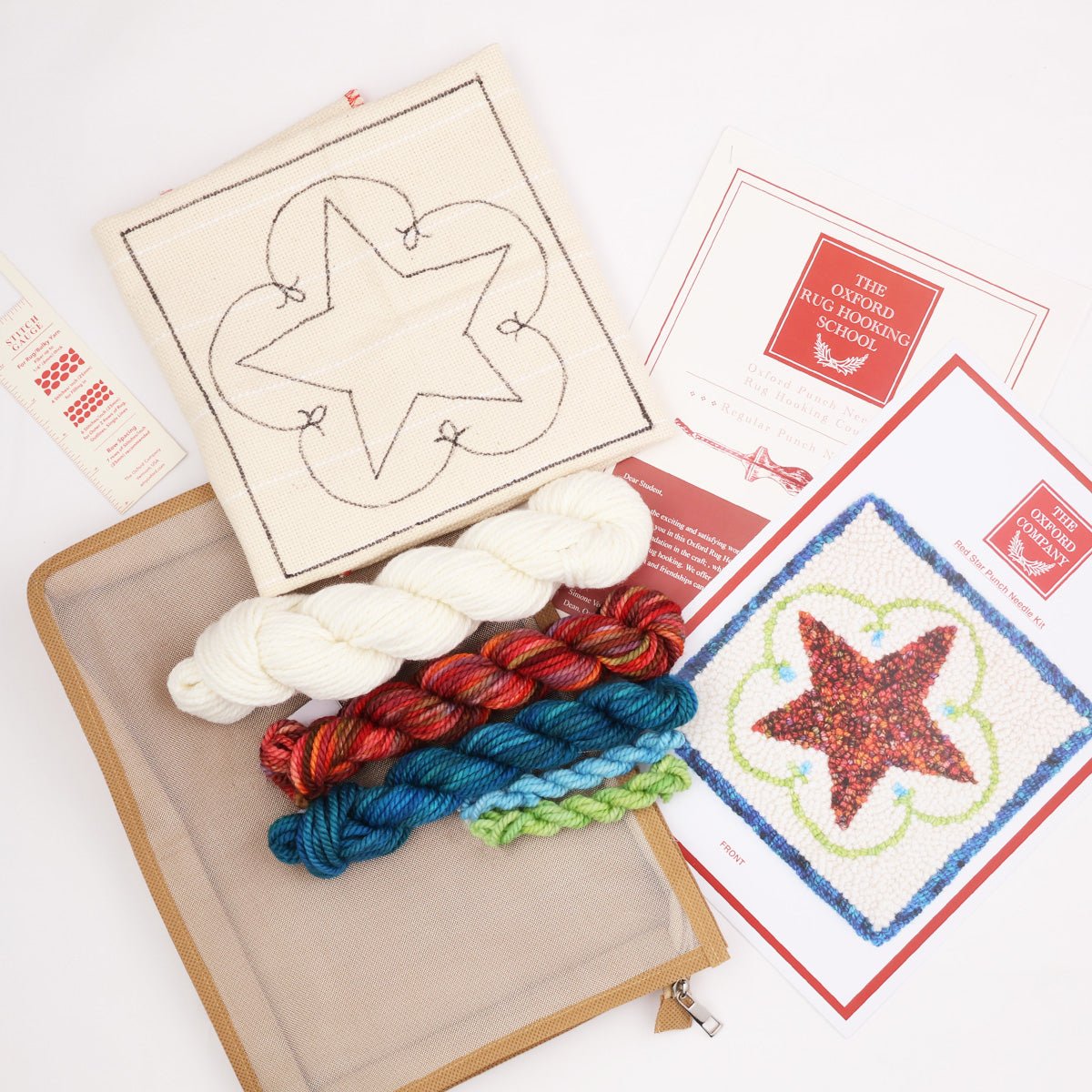 Oxford Punch Needle Kit - Red Star - homesewn