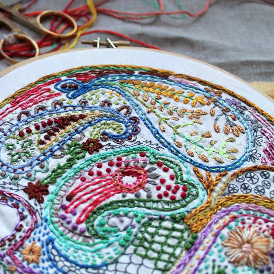 Paisley Embroidery Sampler - homesewn
