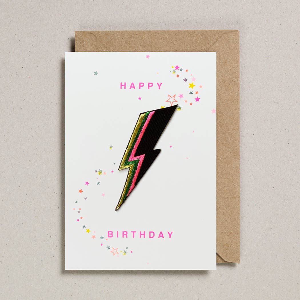 Patch Cards - Birthday Bolt - homesewn