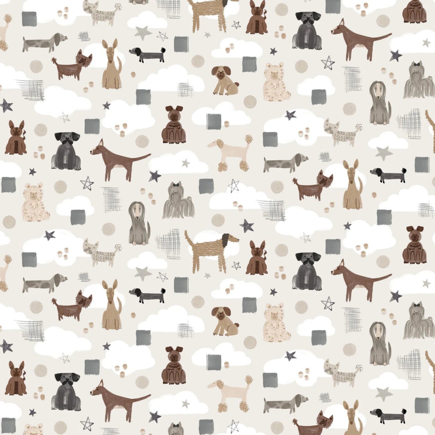 Pawsitively Adorable - Beige - QUILTING COTTON/POPLIN fabric - homesewn