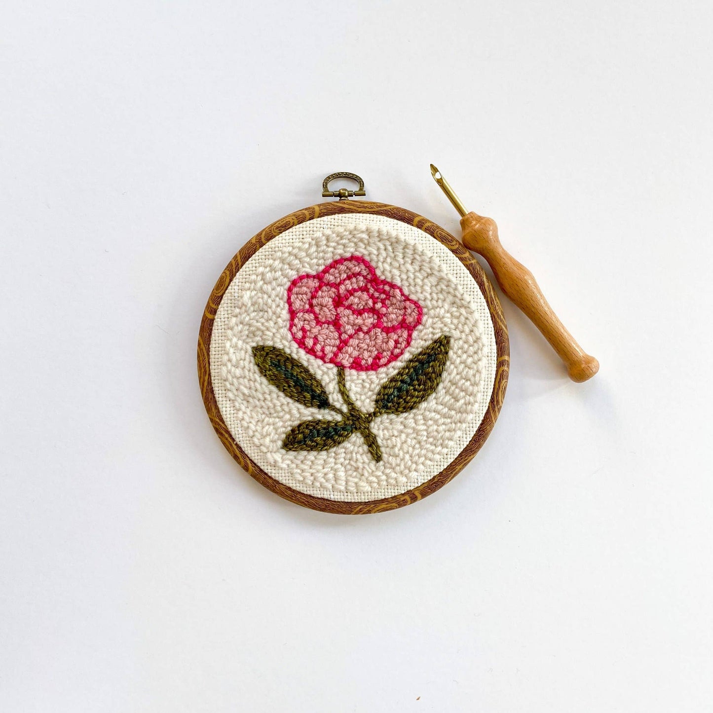 Pink Peony Begin to Punch Needle Kit - homesewn