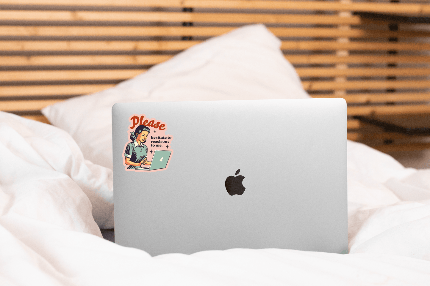 Please Hesitate to Reach Out To Me Sticker - introvert - homesewn