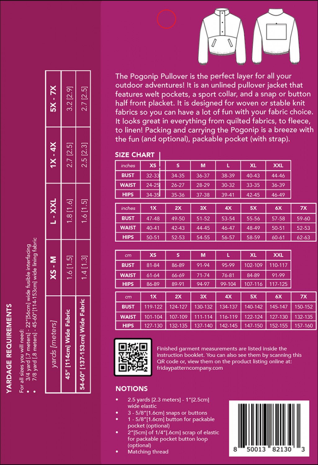 Pogonip Pullover Pattern - homesewn