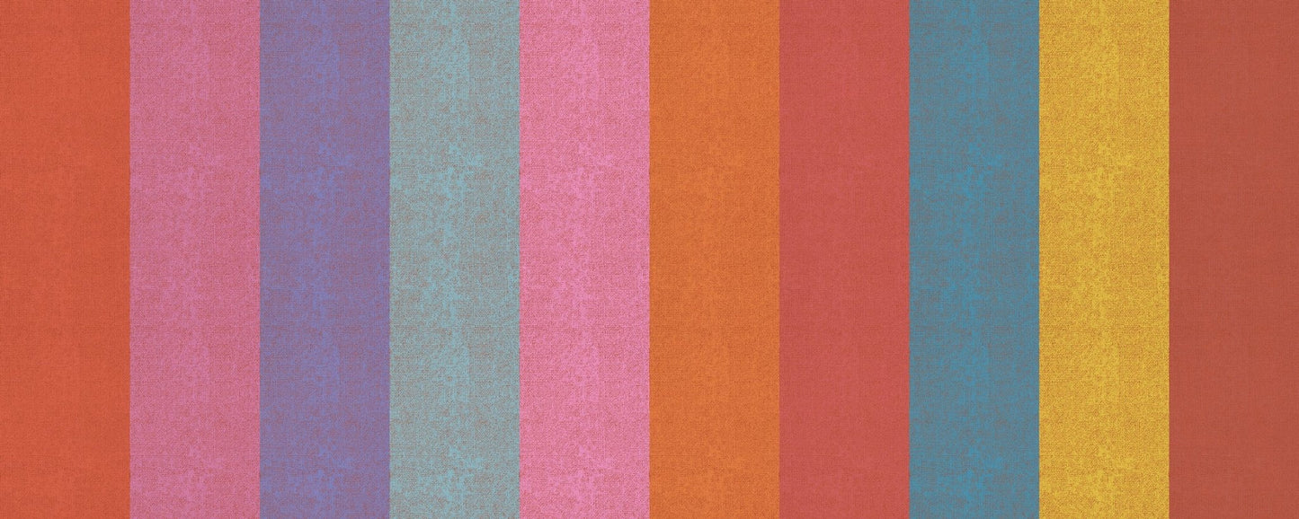 Poolside Stripe - Warp Weft Ooh Lucky - Peony - homesewn
