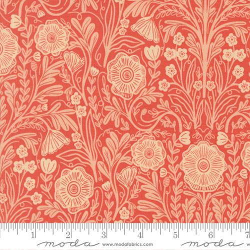 Poppy - Tomato - The Henhouse - QUILTING COTTON fabric - homesewn