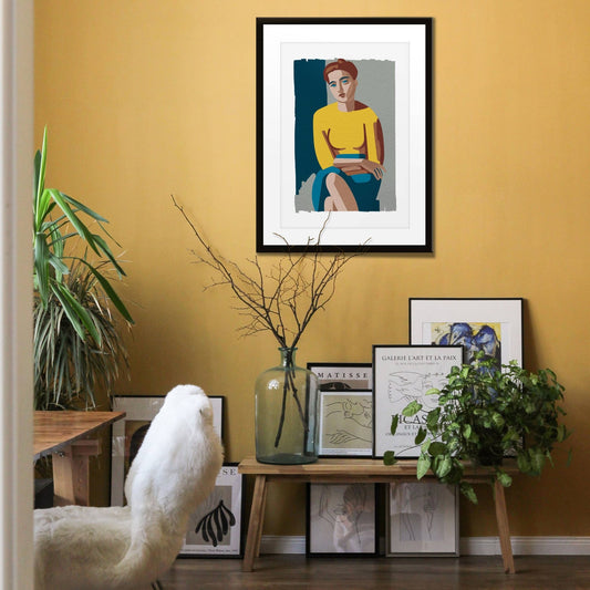 Portrait of Hanne | Modern Paint By Numbers Kit - homesewn