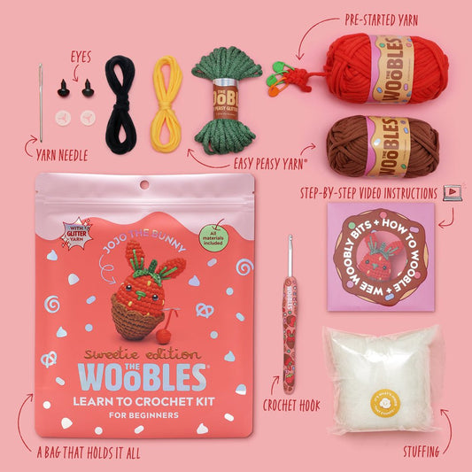 PREORDER ARRIVING 2/22: Jojo the Bunny Sweetie Edition Crochet Kit - homesewn