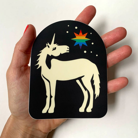 Pride/Unicorn/Rainbow Bumper Sticker, Durable vinyl decal - homesewn