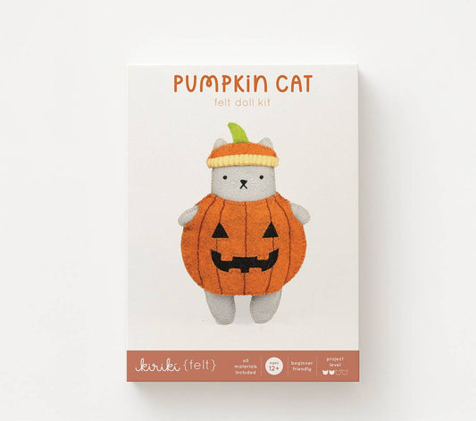Pumpkin Cat Felt Doll Kit - homesewn