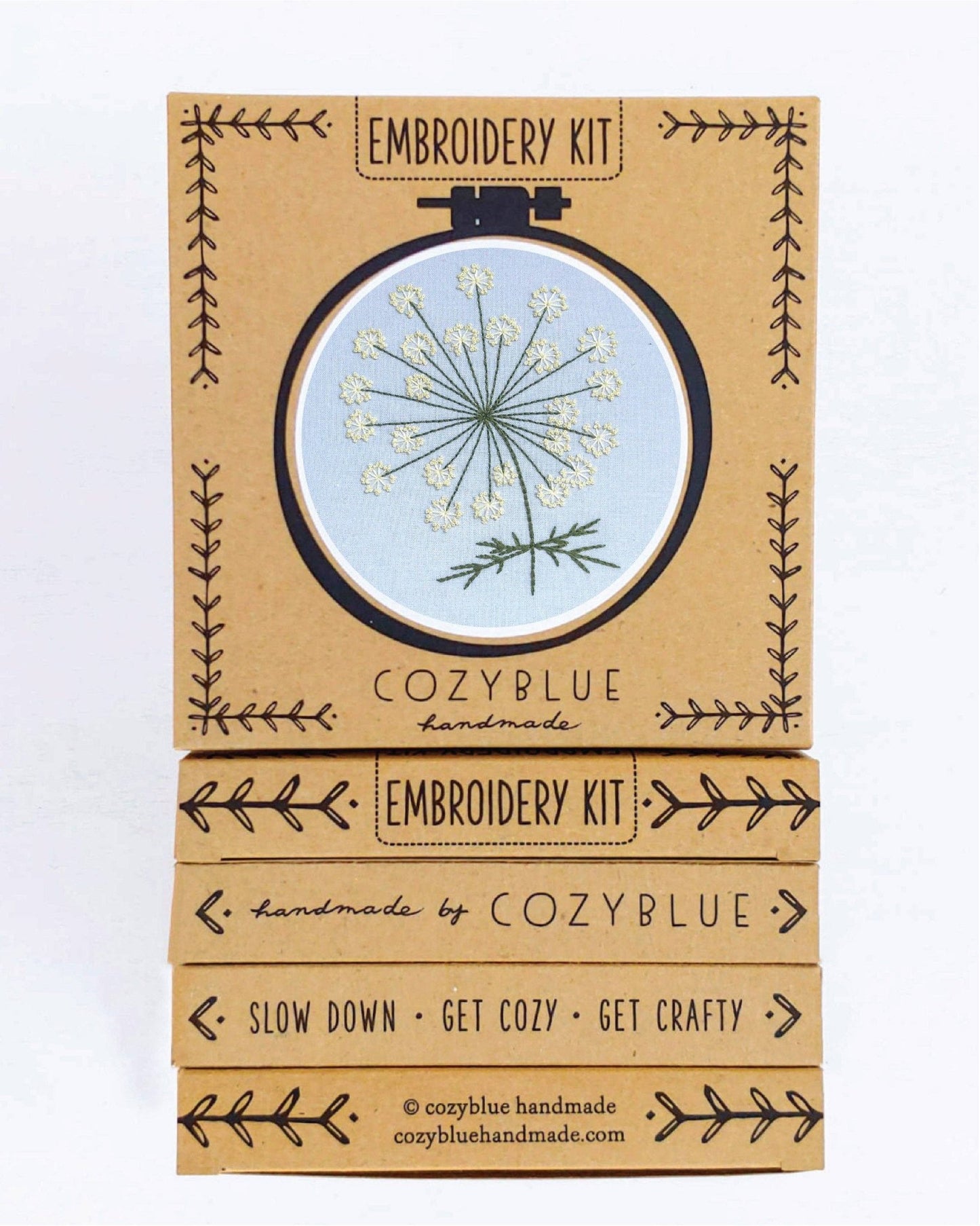 queen anne's lace embroidery kit - homesewn